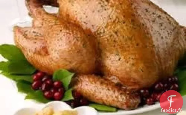 Dinde Rôtie au Beurre aux Herbes