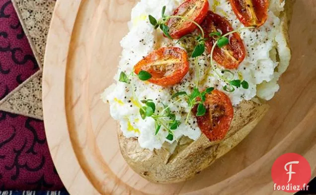 Pomme De Terre Au Four À La Ricotta Et Aux Tomates