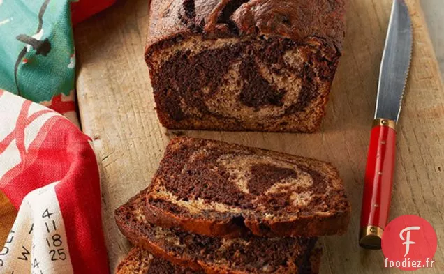 Pain Aux Bananes Marbré Au Chocolat