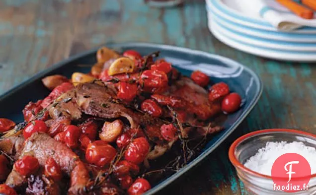 Rôti de Bœuf aux Tomates Cuites Lentement et à l'Ail