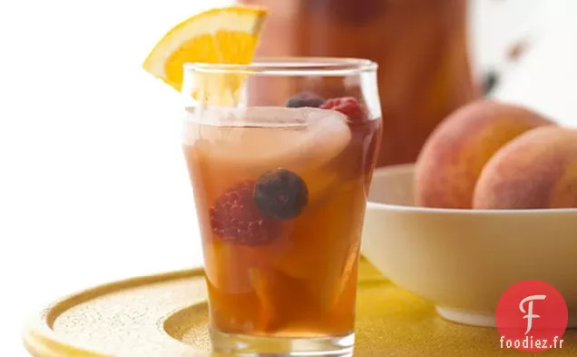 Sangria au Thé Glacé à la Pêche