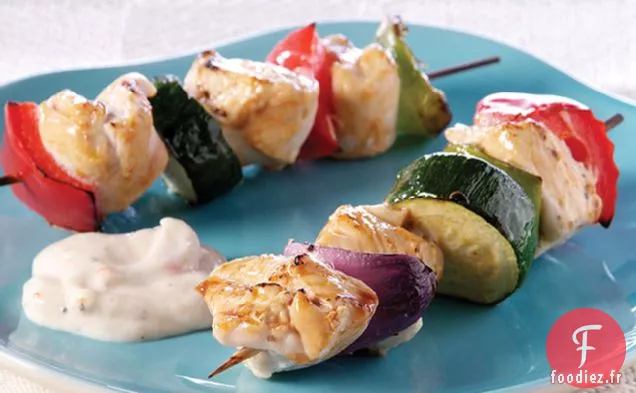 Brochettes De Poulet Grillées Acidulées
