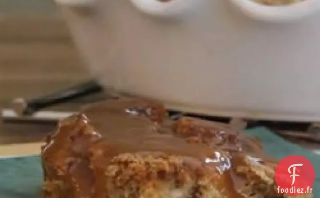 Pouding au Pain à la Citrouille avec Sauce au Rhum Caramel