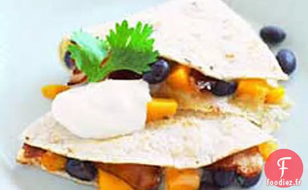 Quesadillas aux Haricots Noirs et au Bacon