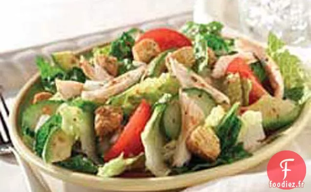 Salade de Poulet au Poivron Rouge Rôti et à l'Avocat