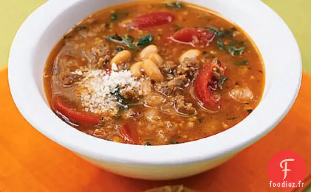 Soupe aux Saucisses et aux Épinards