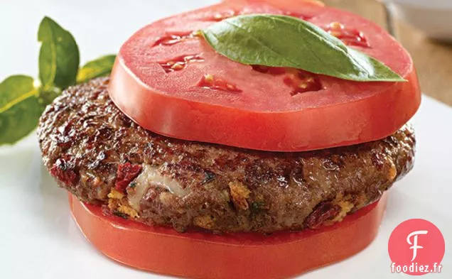 Hamburgers au Fromage Tomate-Basilic