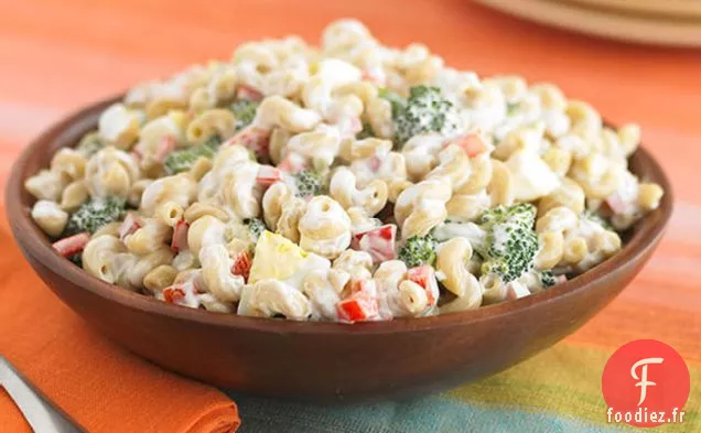 Salade de Macaronis au Poivron Rouge et au Brocoli
