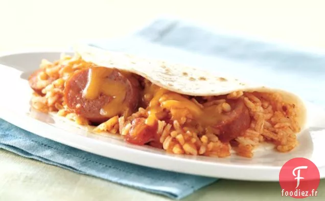 Saucisses du Sud-Ouest - Wraps de riz
