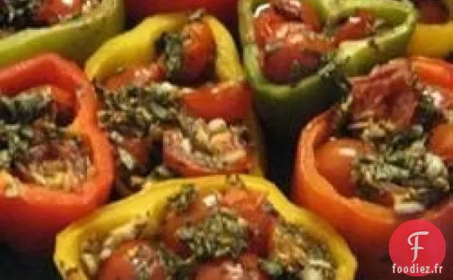 Poivrons Rôtis à l'Ail, au Basilic et aux Tomates