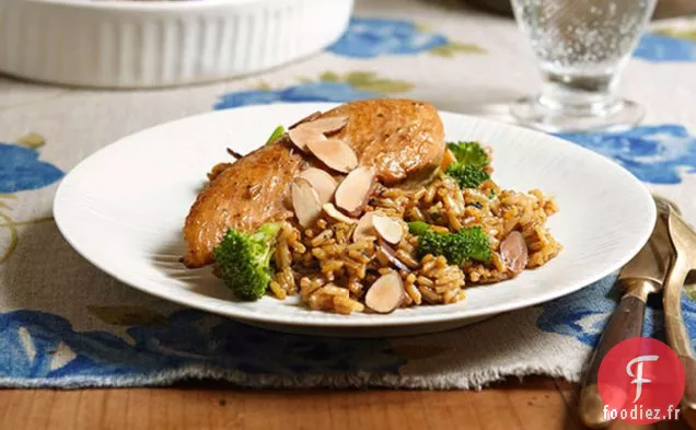 Poulet aux Amandes et Riz