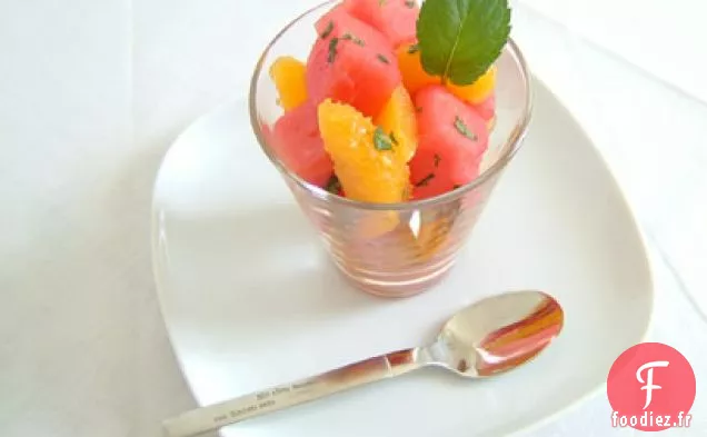 Salade d'Été Marocaine à l'Orange Et au Melon