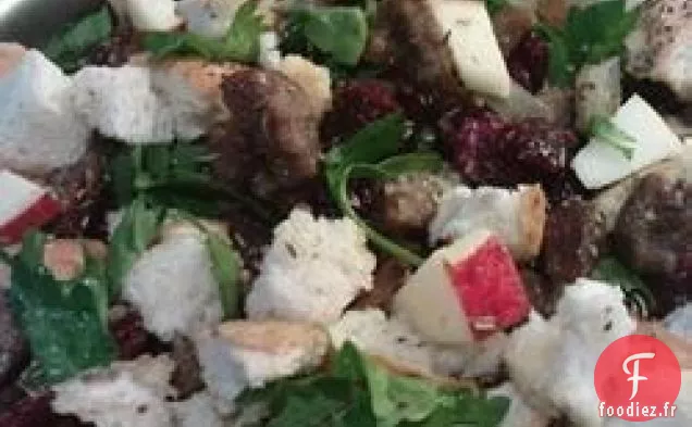 Farce aux Canneberges, Saucisses et Pommes