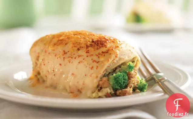Poitrines De Poulet Farcies au Brocoli Crémeux