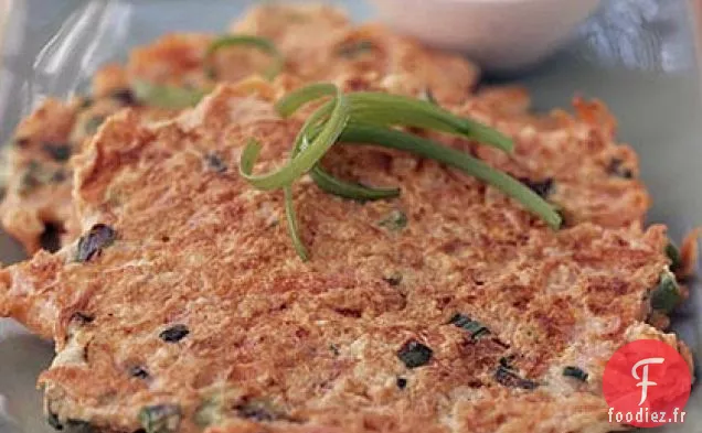 Crêpes Râpées aux Carottes et au Gingembre avec Trempette Asiatique