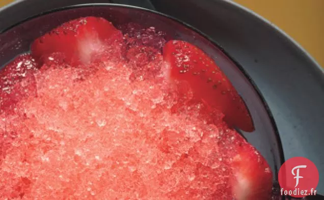 Granité De Pastèque Aux Fraises Au Gingembre