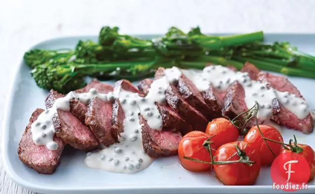 Steak à la Sauce Crémeuse au Poivre