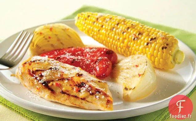 Poulet Grillé et Légumes Parmesan