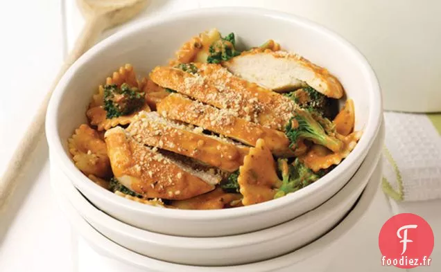 Pâtes à Nœud Papillon Crémeuses au Poulet et au Brocoli