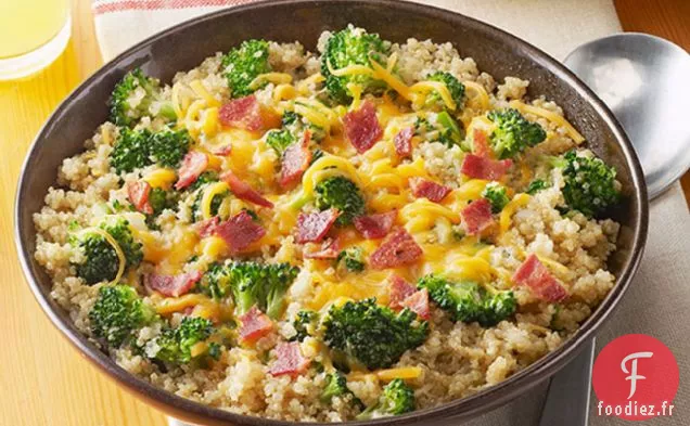 Quinoa avec Brocoli, Fromage et Bacon