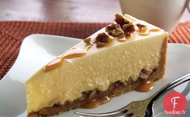 Gâteau au Fromage au Caramel Et aux Pacanes Facile