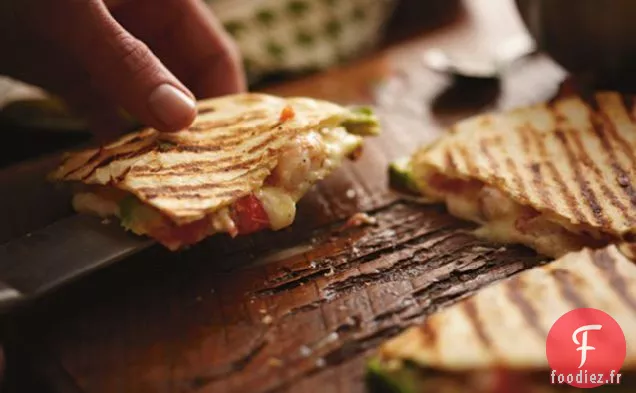 Quesadilla aux Crevettes et Jalapeno