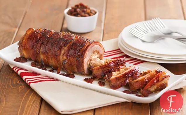 Délicieux! Longe de Porc Enveloppée de Bacon