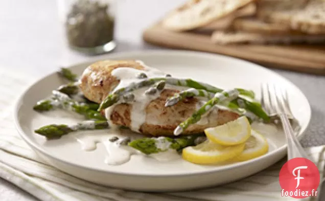 Piccata de Poulet au Citron Facile aux Asperges