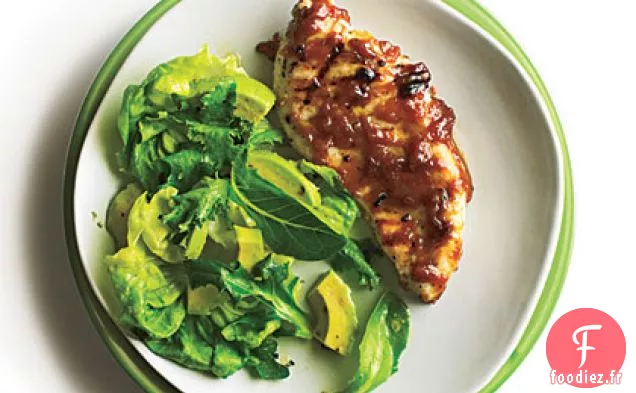 Poulet Grillé au Beurre de Pêche au Bourbon