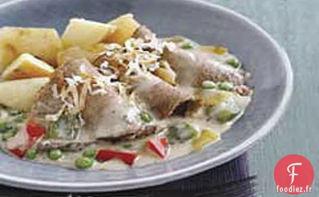 Rôti Rond de Fond avec Sauce Crémeuse à la Noix de Coco