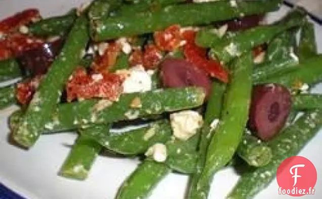 Haricots Verts Marinés aux Olives, Tomates et Feta