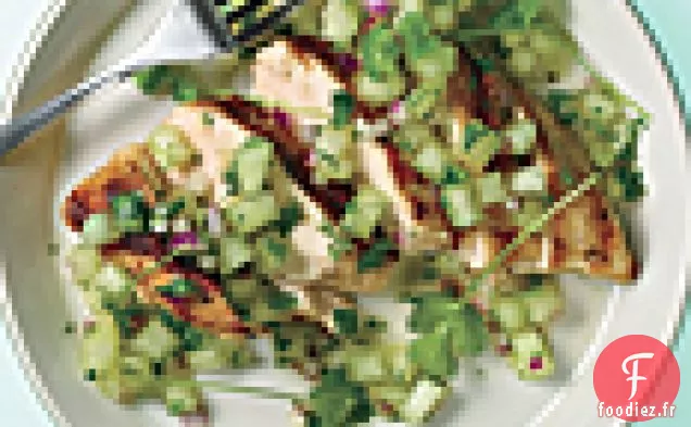 Poitrines de Poulet Grillées avec Salsa au Miel