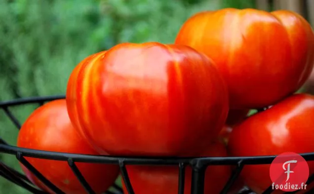 Granité De Tomate Brandywine Et Pastèque Au Sirop D'Agave-menthe