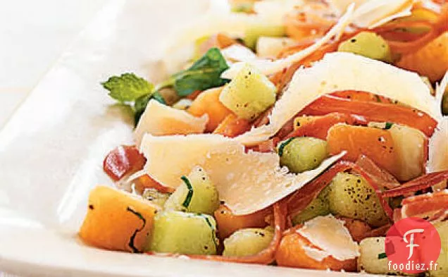 Salade de Melon et Prosciutto au Parmesan - Reggiano