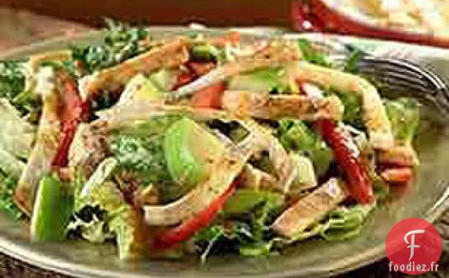 Salade de Confettis avec Lanières de Tortillas Croustillantes