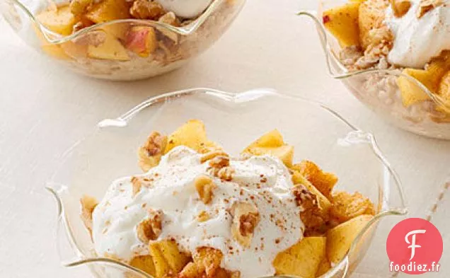 Parfait Au Yogourt à l'Avoine Et à la Pêche