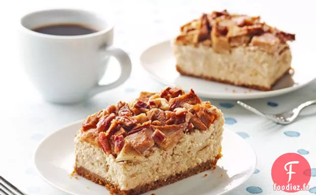 Gâteau au Fromage aux Pommes et aux Pacanes