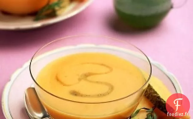 Soupe De Cantaloup Réfrigérée Au Sirop D'Estragon
