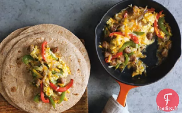 Burrito au Lever du Soleil aux Saucisses et au Poivre