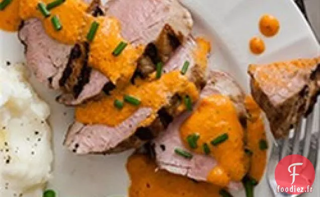 Filet de Porc Sauce au Poivron Rouge
