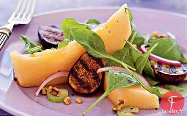 Salade de Cantaloup et Figues Grillées