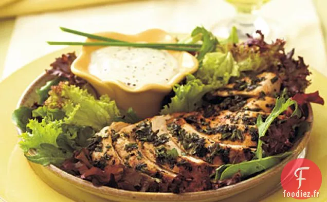 Poitrines De Poulet Enrobées D'Herbes Grillées
