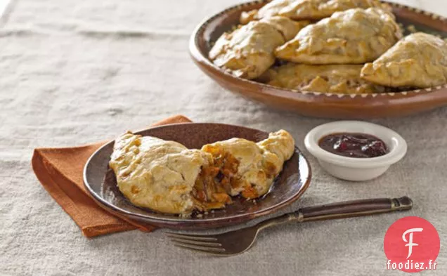 Empanadas de Dinde avec Sauce BBQ-Canneberges