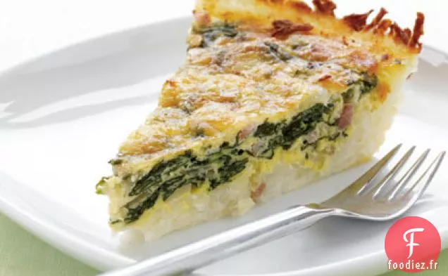 Quiche Aux Épinards En Croûte De Pommes De Terre