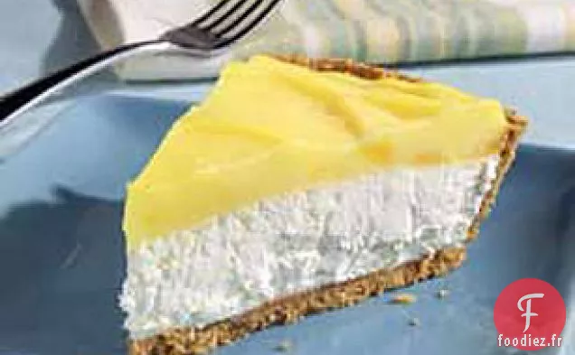 Tarte au Gâteau au Fromage Ananas-Citron en couches