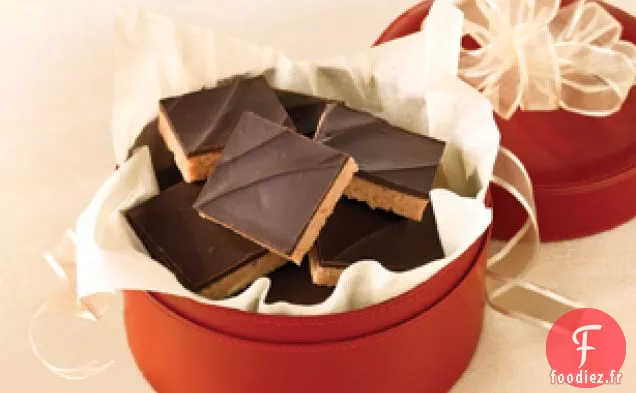 Barres Au Beurre D'Arachide Enrobées De Chocolat