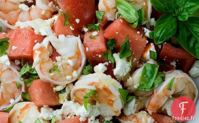 Salade De Crevettes Et De Pastèque