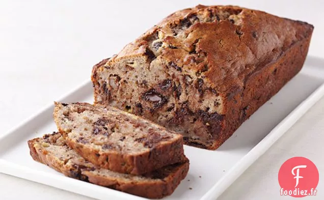 Pain aux Bananes Et Noix en Morceaux de Chocolat