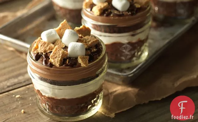S'more Cupcakes en Pots de Gelée