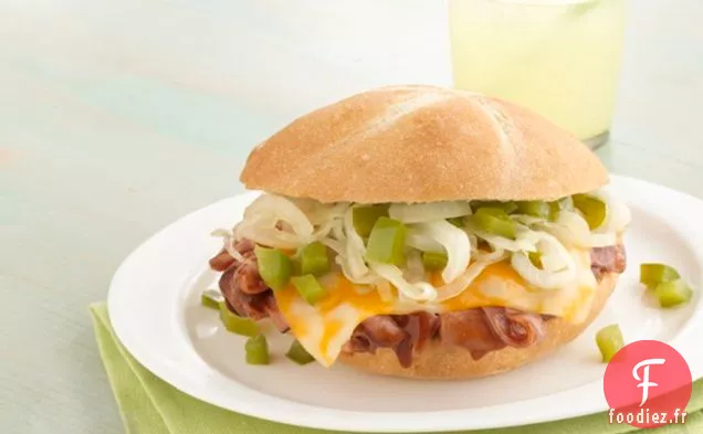 Sandwichs au Boeuf BBQ au Fromage